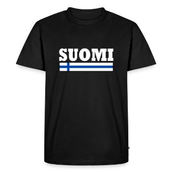 Suomi - T-shirt Premium bio Homme - noir - Devant - Nico (187cm)