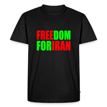 Freedom for iran - T-shirt Premium bio Homme - noir - Devant - Nico (187cm)