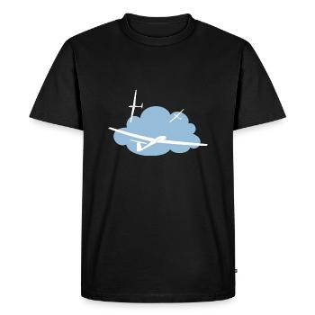 Gliders in thermals - glider pilots - Men's Premium Organic T-Shirt - black - Front - Nico (187cm)