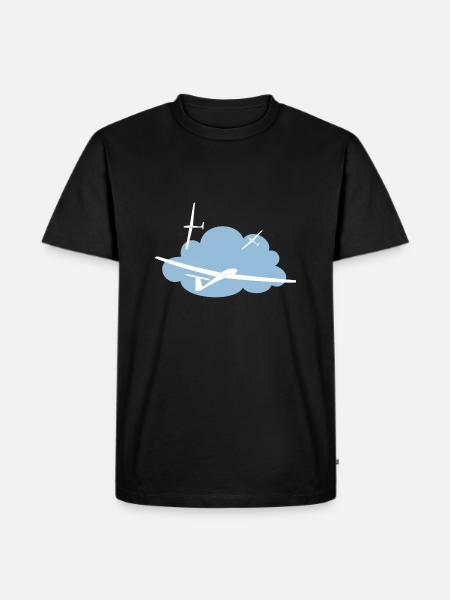 Gliders in thermals - glider pilots - Men's Premium Organic T-Shirt - black