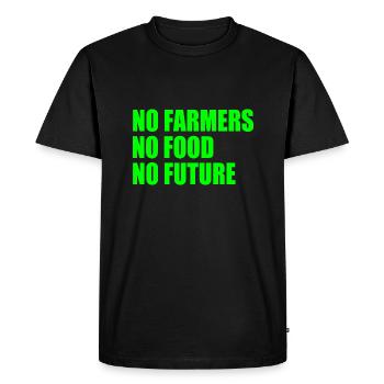 no farmers no food no future - T-shirt Premium bio Homme - noir - Devant - Nico (187cm)