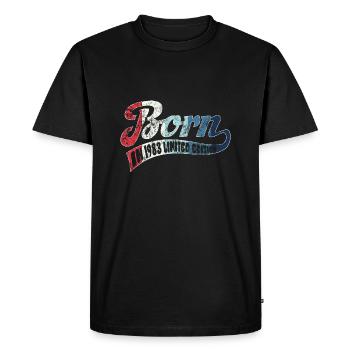 Born in 1983 - Limited Edition - Birthday - Men's Premium Organic T-Shirt - black - Front - Nico (187cm)