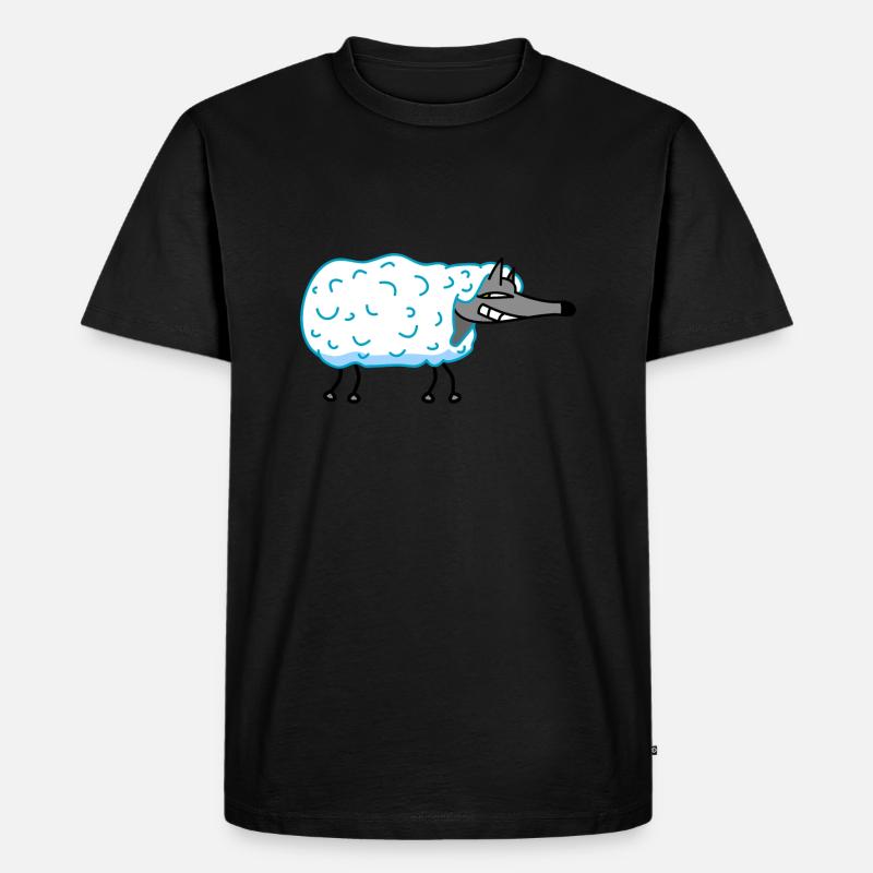 Wolf im Schafspelz - Männer Premium Bio T-Shirt - Schwarz