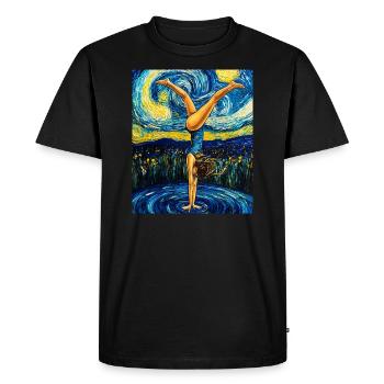 Van Gogh Gymnastik Mädchen Turnerin - Männer Premium Bio T-Shirt - Schwarz - Vorne - Nico (187cm)