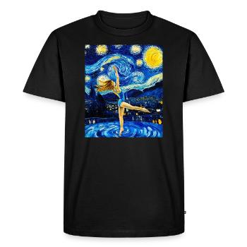 Van Gogh Gymnastik Mädchen Turnerin - Männer Premium Bio T-Shirt - Schwarz - Vorne - Nico (187cm)
