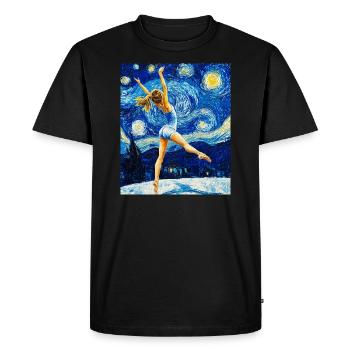 Van Gogh Gymnastique Fille Gymnaste - T-shirt Premium bio Homme - noir - Devant - Nico (187cm)