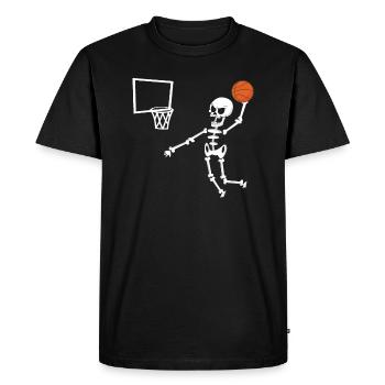 Saut de squelette - T-shirt Premium bio Homme - noir - Devant - Nico (187cm)