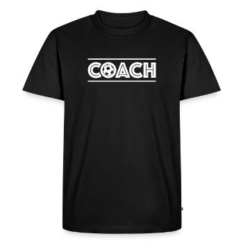 soccer coach coach - Men's Premium Organic T-Shirt - black - Front - Nico (187cm)