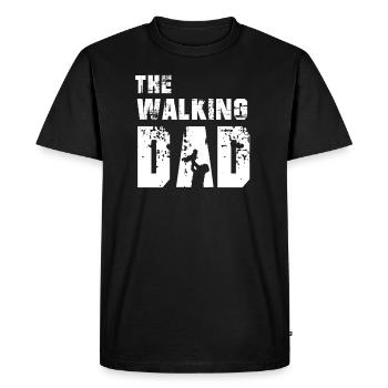 The Walking Dad - Männer Premium Bio T-Shirt - Schwarz - Vorne - Nico (187cm)