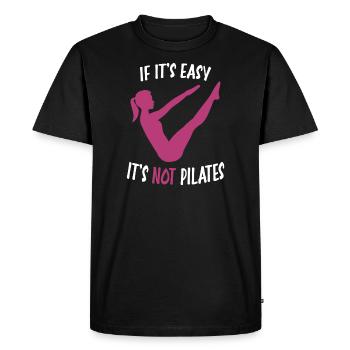 Pilates Sport Workout Funny - Men's Premium Organic T-Shirt - black - Front - Nico (187cm)