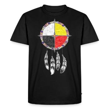 Native Americans Medicines Wheel Dreamcatcher 1 - T-shirt Premium bio Homme - noir - Devant - Nico (187cm)