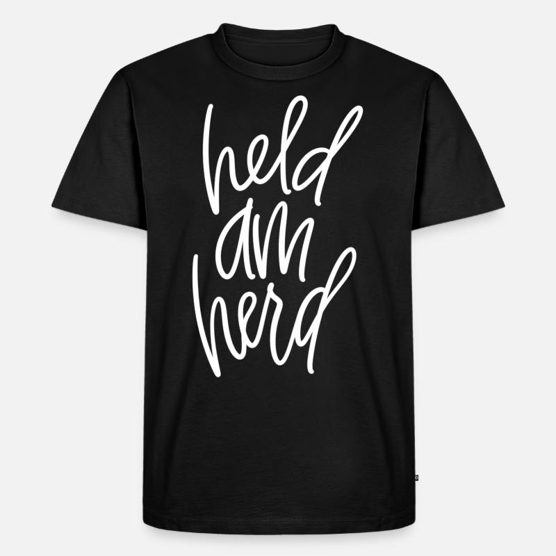 Held am Herd - Männer Premium Bio T-Shirt - Schwarz