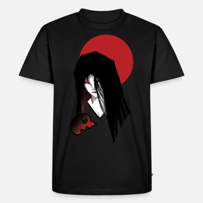 Japanisches Mädchen - Männer Premium Bio T-Shirt - Schwarz