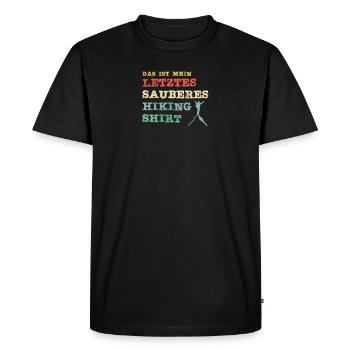 This is my last clean hiking shirt - Men's Premium Organic T-Shirt - black - Front - Nico (187cm)