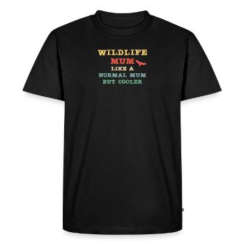 Wildlife Mum - like a normal Mum but cooler! - Men's Premium Organic T-Shirt - black - Front - Nico (187cm)