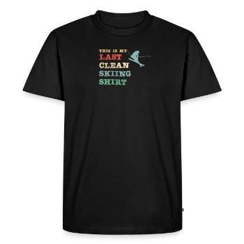C’est ma dernière chemise de ski à crampons - T-shirt Premium bio Homme - noir - Devant - Nico (187cm)