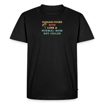 Paragliding Mum - like a normal Mum but cooler - Men's Premium Organic T-Shirt - black - Front - Nico (187cm)