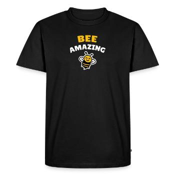 Abeille incroyable - T-shirt Premium bio Homme - noir - Devant - Nico (187cm)