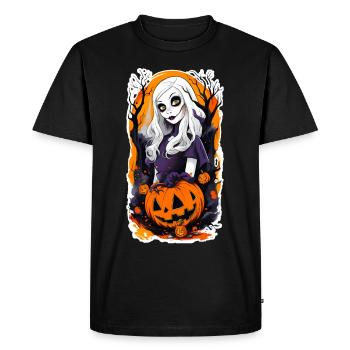 Halloween Spooky Girl Doll - T-shirt Premium bio Homme - noir - Devant - Nico (187cm)
