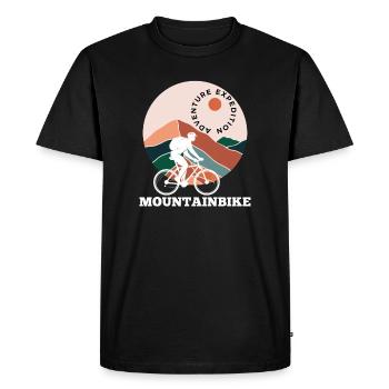 Mountain Bike Adventure - Men's Premium Organic T-Shirt - black - Front - Nico (187cm)