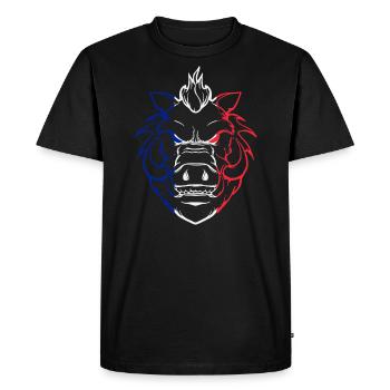 Sanglier BBR - T-shirt Premium bio Homme - noir - Devant - Nico (187cm)