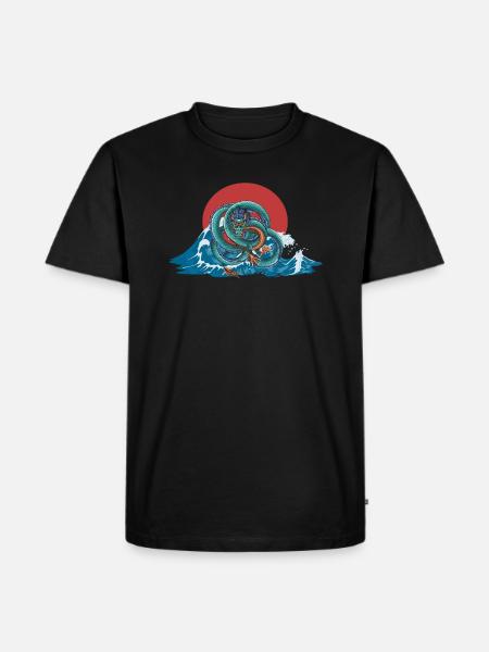 Japanese Dragon China Asia - Men's Premium Organic T-Shirt - black