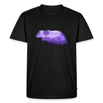 Ours - T-shirt Premium bio Homme - noir - Devant - Nico (187cm)