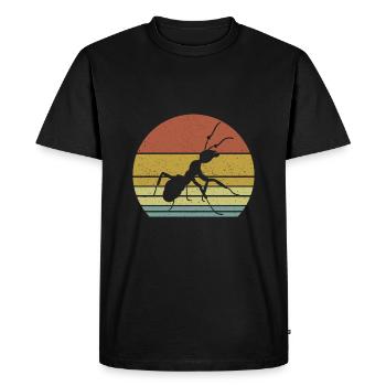 Ant - Men's Premium Organic T-Shirt - black - Front - Nico (187cm)