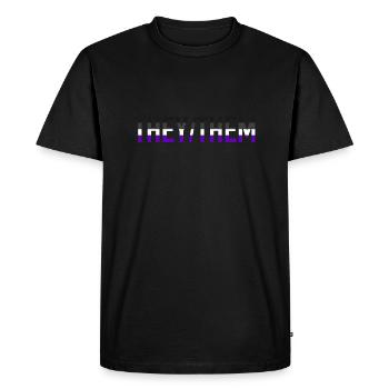 Ils les pronoms as fierté mois LGBTQ asexuel - T-shirt Premium bio Homme - noir - Devant - Nico (187cm)