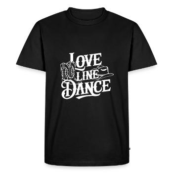 Danse en ligne Danse Country - Danse en ligne Tanzen - T-shirt Premium bio Homme - noir - Devant - Nico (187cm)