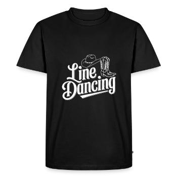 Danse en ligne Danse Country - Danse en ligne Tanzen - T-shirt Premium bio Homme - noir - Devant - Nico (187cm)