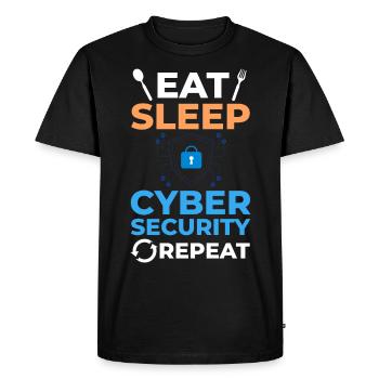 Cyber Security Information Computer Sicherheit - Men's Premium Organic T-Shirt - black - Front - Nico (187cm)