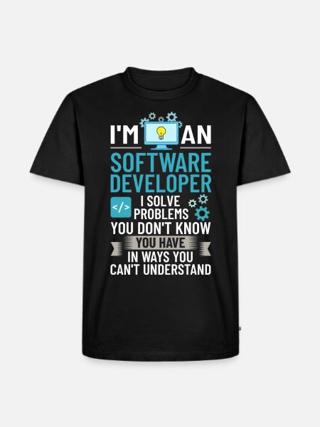 Software Development Software Developer Developer - Men's Premium Organic T-Shirt - black