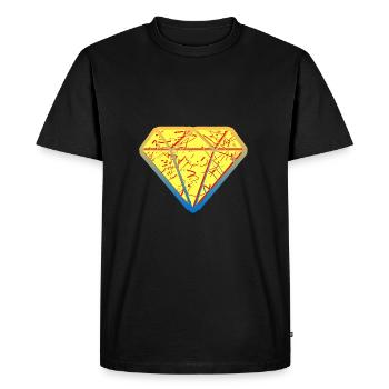 Argent Cash Gagnez de riches Dollars Euro - T-shirt Premium bio Homme - noir - Devant - Nico (187cm)