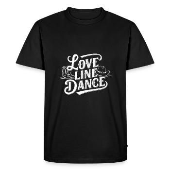Danse en ligne Danse Country - Danse en ligne Tanzen - T-shirt Premium bio Homme - noir - Devant - Nico (187cm)
