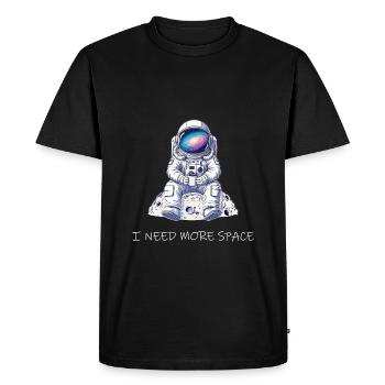 I Need More Space - Men's Premium Organic T-Shirt - black - Front - Nico (187cm)