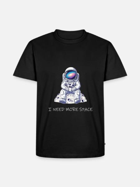 I Need More Space - Männer Premium Bio T-Shirt - Schwarz