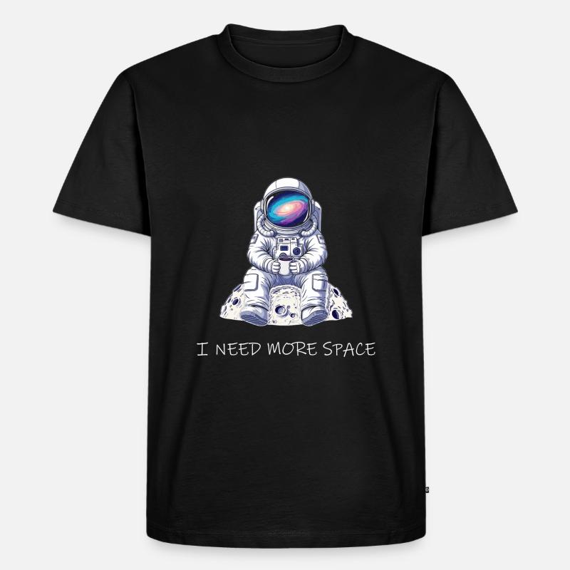 I Need More Space - Männer Premium Bio T-Shirt - Schwarz