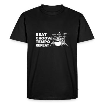 Beat Groove Tempo Repeat - T-shirt Premium bio Homme - noir - Devant - Nico (187cm)
