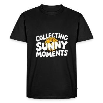 Moments d’été ensoleillés Vibrations Soleil d’été - T-shirt Premium bio Homme - noir - Devant - Nico (187cm)