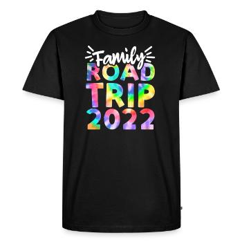 Road trip en famille 2022 Voyage en voiture - T-shirt Premium bio Homme - noir - Devant - Nico (187cm)