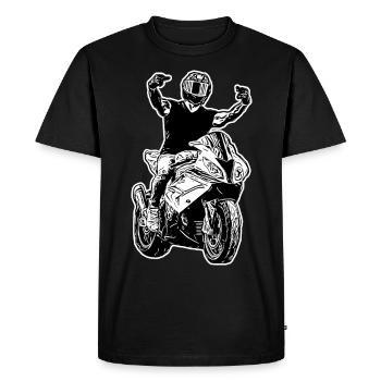 Motorcycle Lifestyle / Motorcycle / Motorcycles biker - Men's Premium Organic T-Shirt - black - Front - Nico (187cm)