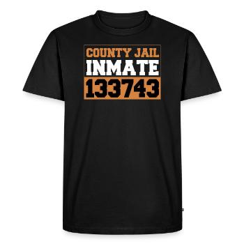 Un détenu de la prison du comté drôle d’Halloween - T-shirt Premium bio Homme - noir - Devant - Nico (187cm)