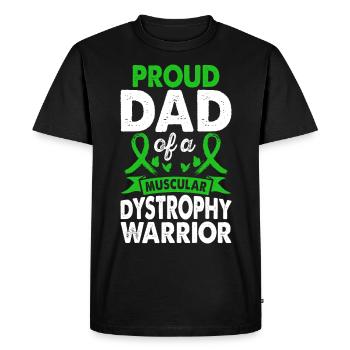 Père de la dystrophie musculaire Conscience guerrière - T-shirt Premium bio Homme - noir - Devant - Nico (187cm)