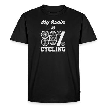 MY BRAIN 80% CYCLISME - T-shirt Premium bio Homme - noir - Devant - Nico (187cm)
