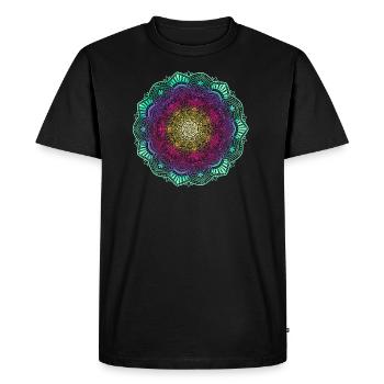 Mandala - T-shirt Premium bio Homme - noir - Devant - Nico (187cm)