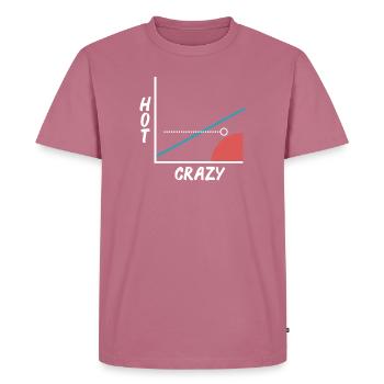 Crazy Hot Skala - Grafik - Graph - Barny - Männer Premium Bio T-Shirt - Mauve - Vorne - Nico (187cm)