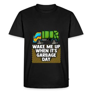 Garbage Truck Garbage Man Disposal Recycling Garbage - Men's Premium Organic T-Shirt - black - Front - Nico (187cm)