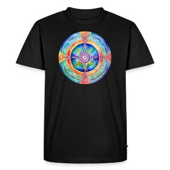 Symbole aux couleurs vives - T-shirt Premium bio Homme - noir - Devant - Nico (187cm)
