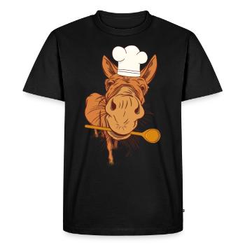 Restaurant Local Hôte Cuisinier Cuisinier Cuisiniers - T-shirt Premium bio Homme - noir - Devant - Nico (187cm)